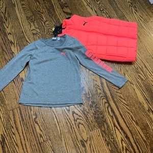 Puma girls size S shirt and vest